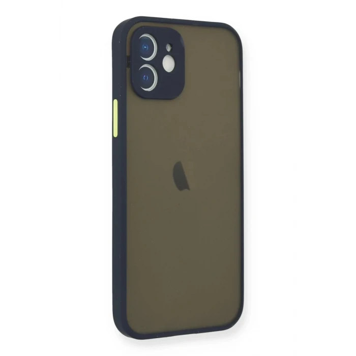 Newface Apple iPhone 12 Mini Kılıf Montreal Silikon Kapak - Lacivert
