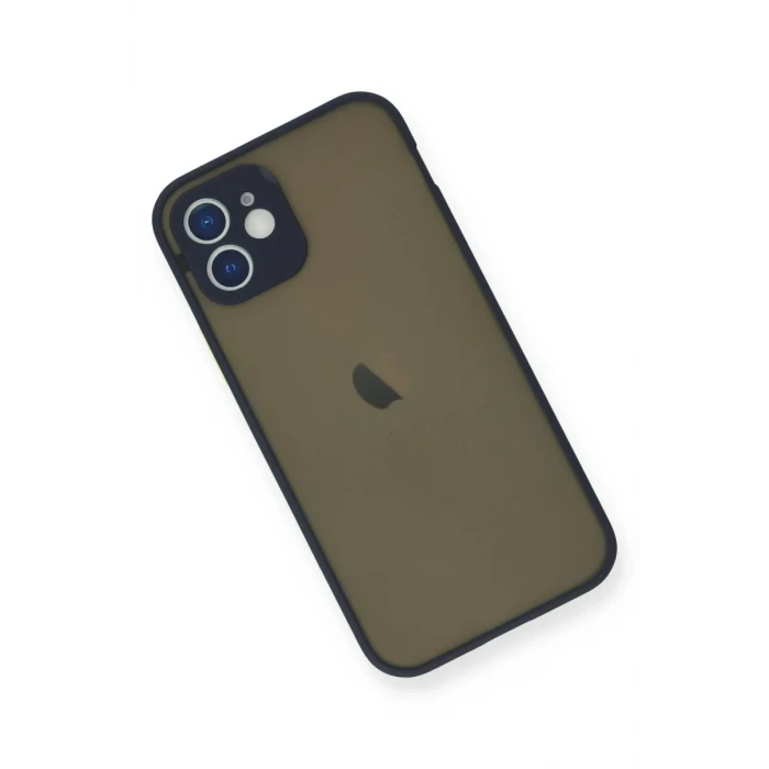 Newface Apple iPhone 12 Mini Kılıf Montreal Silikon Kapak - Lacivert