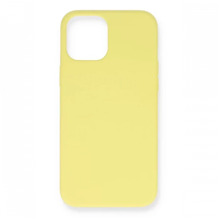 Newface Apple iPhone 12 Mini Kılıf Nano içi Kadife Silikon - Sarı