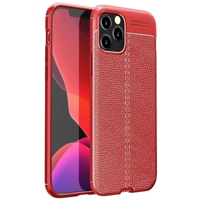 Newface Apple iPhone 12 Pro Kılıf Auto Focus Kapak - Kırmızı