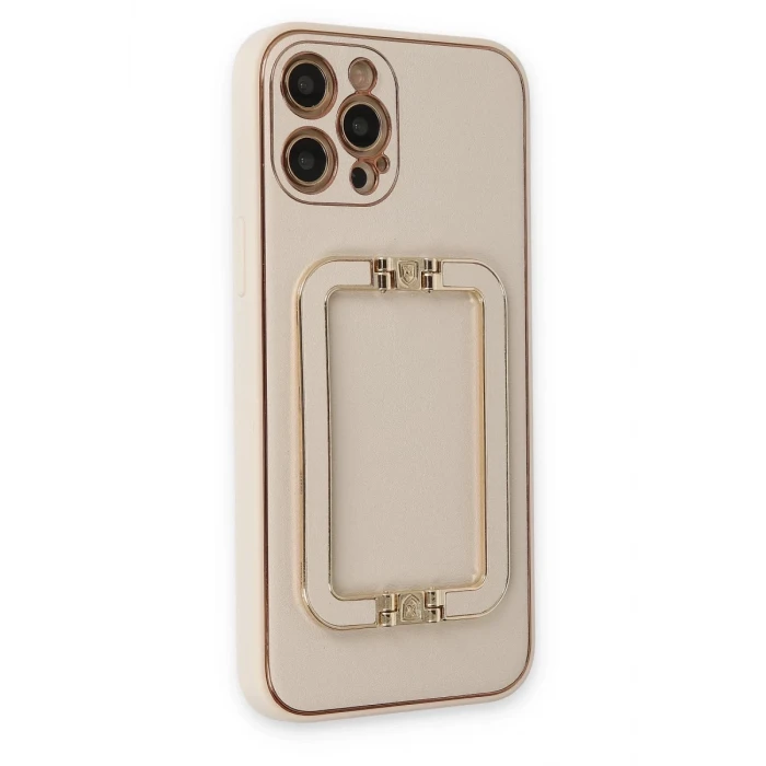 Newface Apple iPhone 12 Pro Kılıf Coco Elit Kapak - Gold