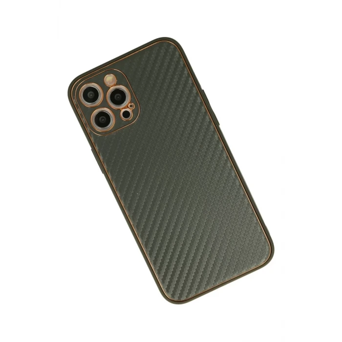 Newface Apple iPhone 12 Pro Kılıf Coco Karbon Silikon - Füme