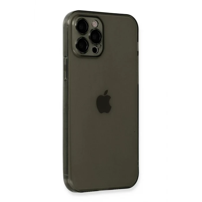 Newface Apple iPhone 12 Pro Kılıf Fly Lens Silikon - Siyah