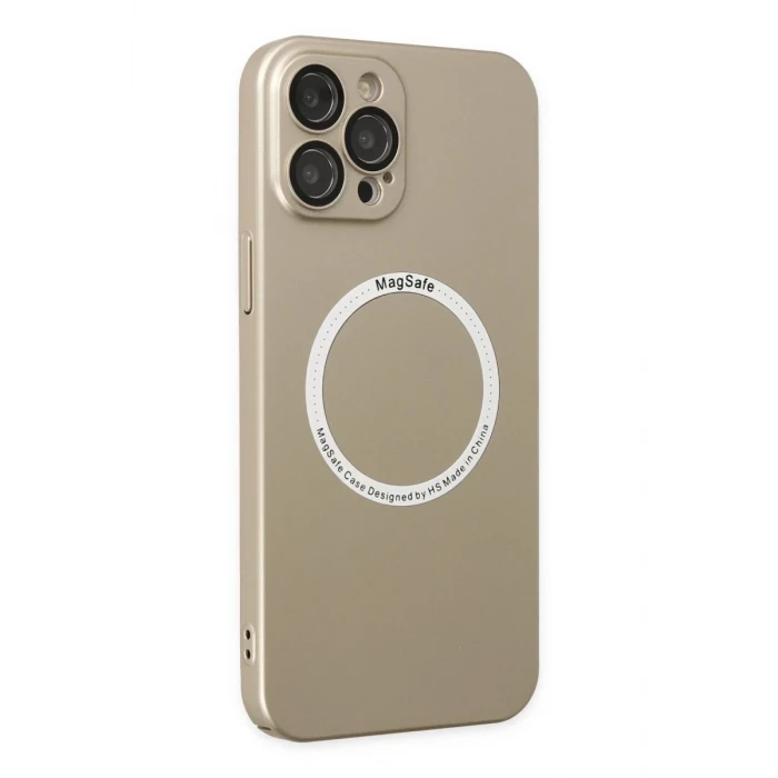 Newface Apple iPhone 12 Pro Kılıf Jack Magneticsafe Lens Silikon - Gold