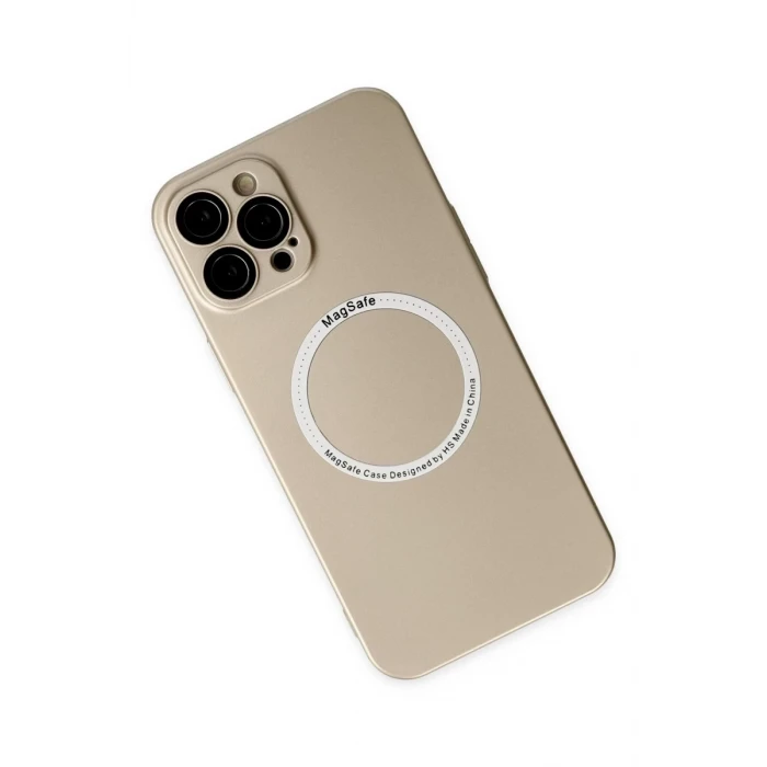 Newface Apple iPhone 12 Pro Kılıf Jack Magneticsafe Lens Silikon - Gold