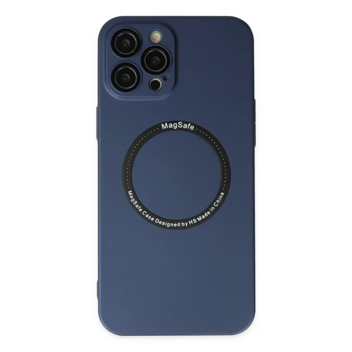 Newface Apple iPhone 12 Pro Kılıf Jack Magneticsafe Lens Silikon - Lacivert