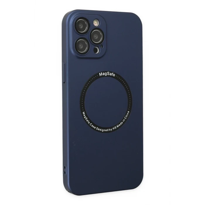 Newface Apple iPhone 12 Pro Kılıf Jack Magneticsafe Lens Silikon - Lacivert