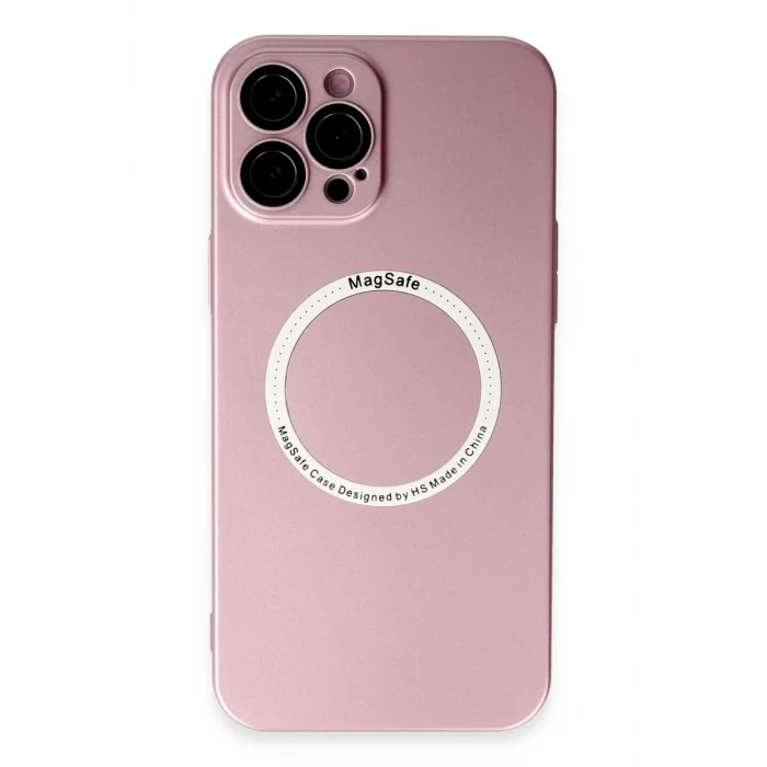 Newface Apple iPhone 12 Pro Kılıf Jack Magneticsafe Lens Silikon - Rose Gold