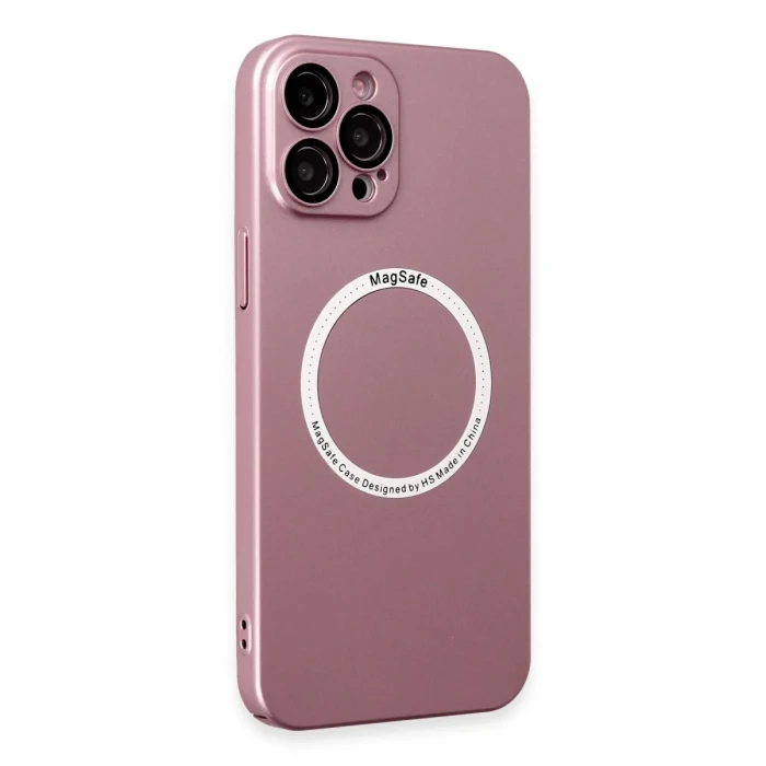 Newface Apple iPhone 12 Pro Kılıf Jack Magneticsafe Lens Silikon - Rose Gold