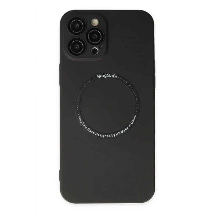 Newface Apple iPhone 12 Pro Kılıf Jack Magneticsafe Lens Silikon - Siyah