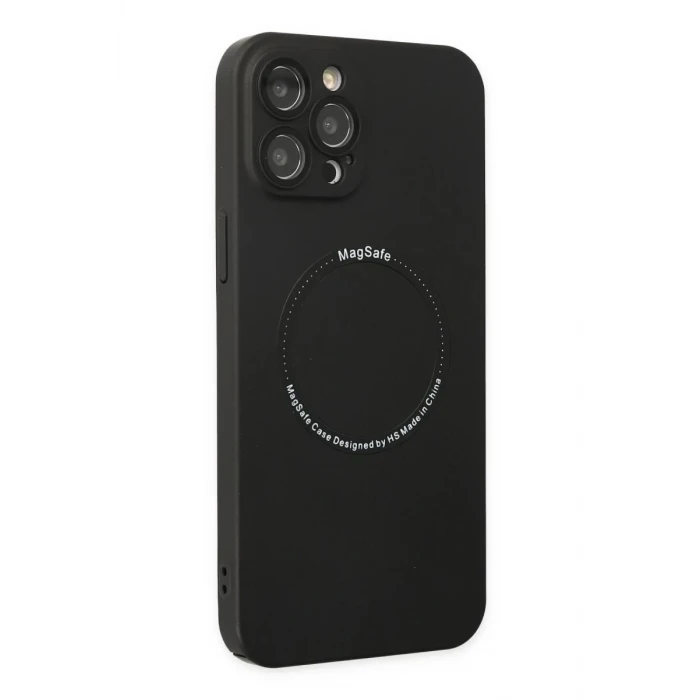 Newface Apple iPhone 12 Pro Kılıf Jack Magneticsafe Lens Silikon - Siyah