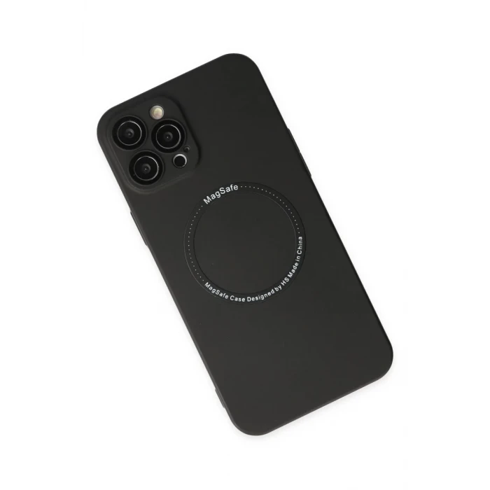 Newface Apple iPhone 12 Pro Kılıf Jack Magneticsafe Lens Silikon - Siyah