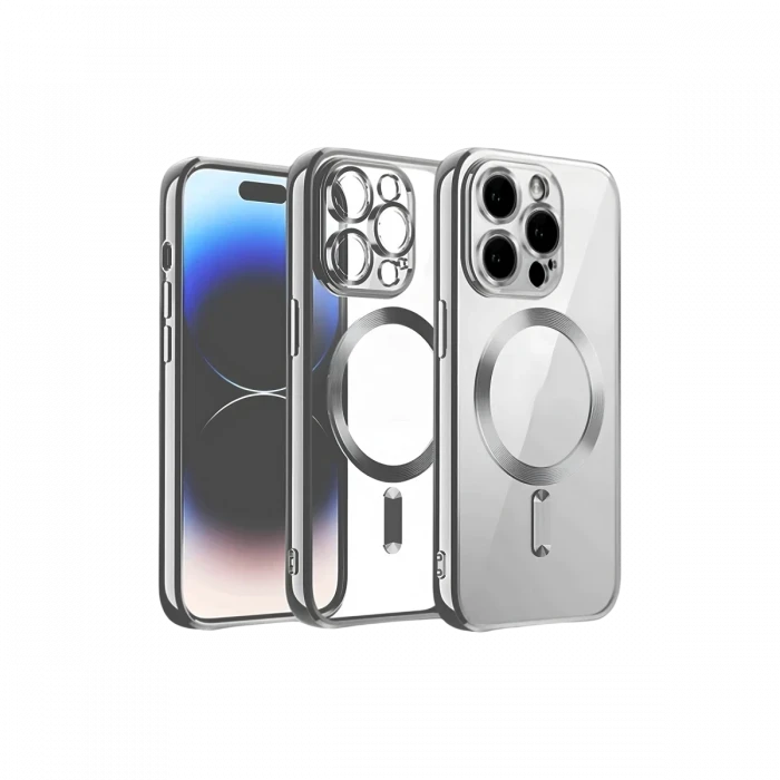Newface Apple iPhone 12 Pro Kılıf Kross Magneticsafe Kapak - Titan Gri