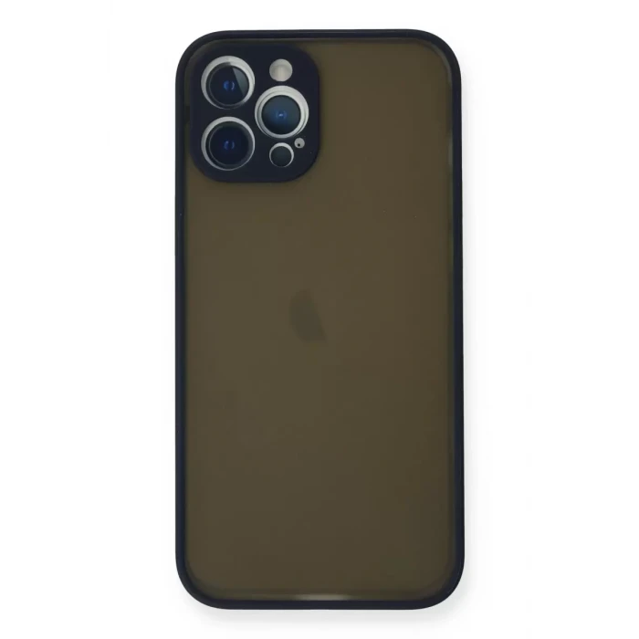 Newface Apple iPhone 12 Pro Kılıf Montreal Silikon Kapak - Lacivert