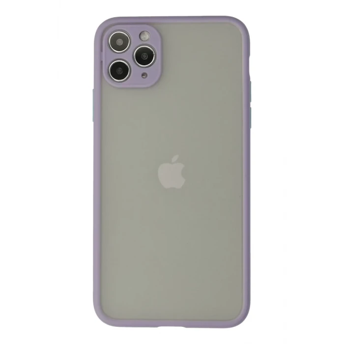 Newface Apple iPhone 12 Pro Kılıf Montreal Silikon Kapak - Mor