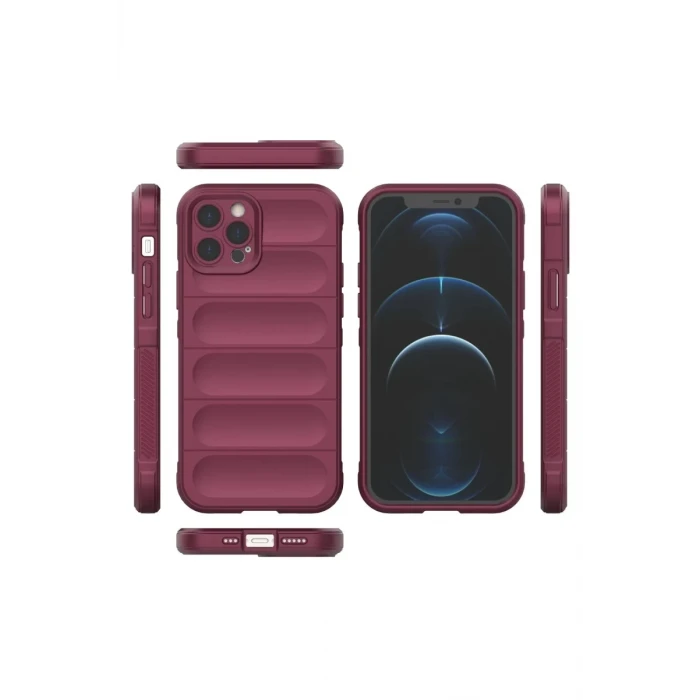 Newface Apple iPhone 12 Pro Kılıf Optimum Silikon - Bordo
