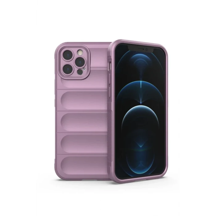 Newface Apple iPhone 12 Pro Kılıf Optimum Silikon - Mor