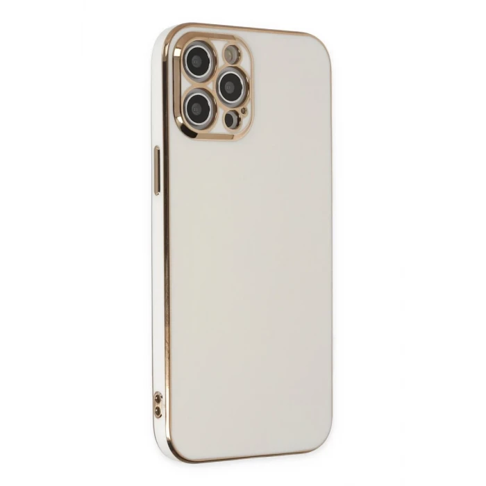 Newface Apple iPhone 12 Pro Kılıf Volet Silikon - Beyaz