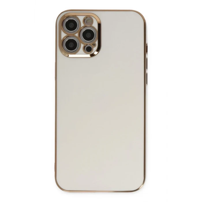 Newface Apple iPhone 12 Pro Kılıf Volet Silikon - Beyaz
