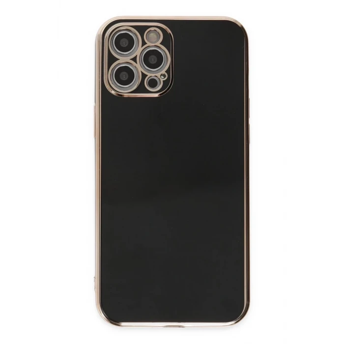 Newface Apple iPhone 12 Pro Kılıf Volet Silikon - Siyah