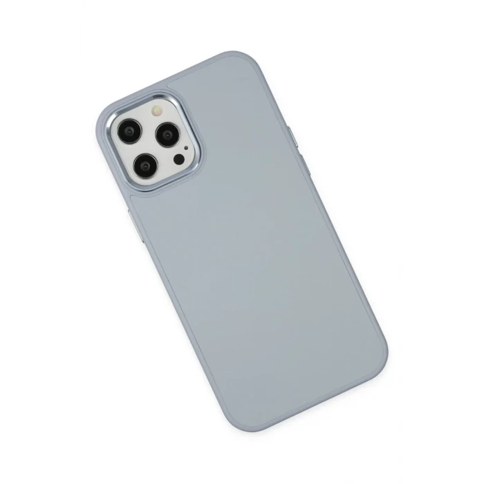 Newface Apple iPhone 12 Pro Max Kılıf Asya Deri Silikon - Sierra Blue