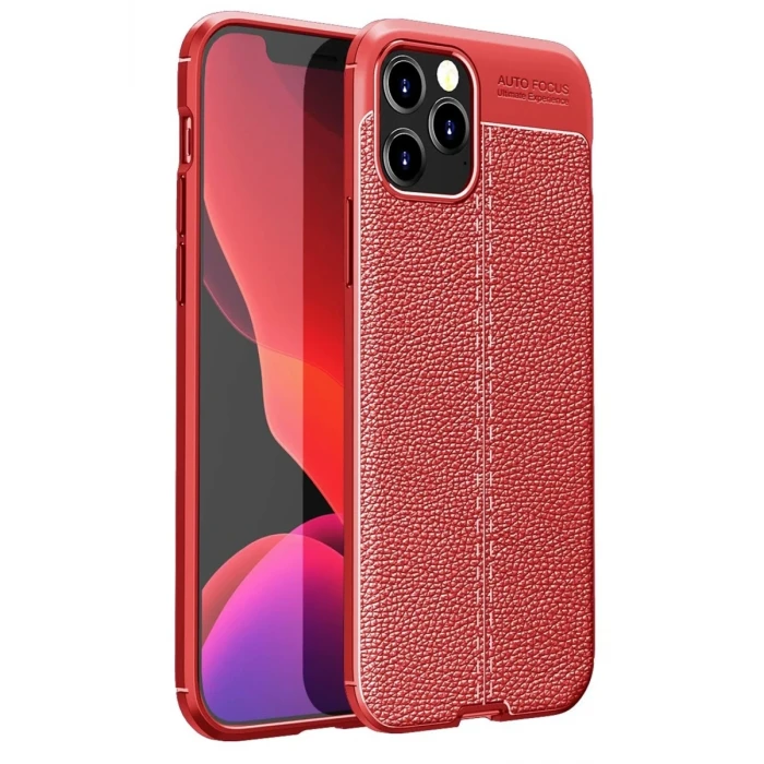 Newface Apple iPhone 12 Pro Max Kılıf Auto Focus Kapak - Kırmızı