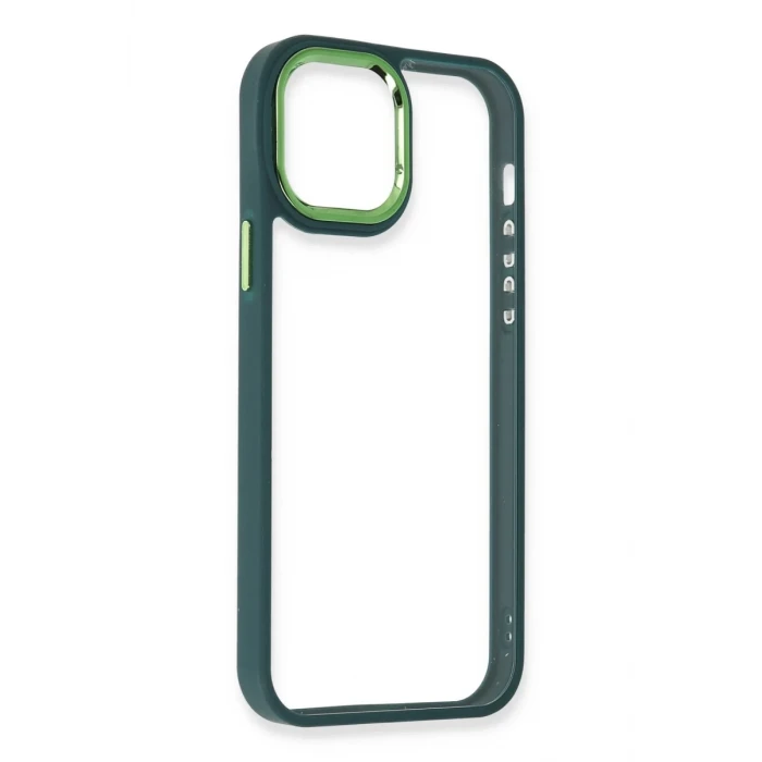 Newface Apple iPhone 12 Pro Max Kılıf Dora Kapak - Haki Yeşil