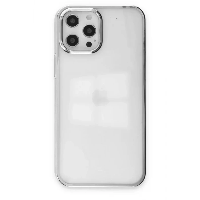 Newface Apple iPhone 12 Pro Max Kılıf Element Silikon - Gümüş