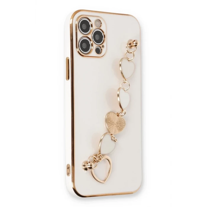 Newface Apple iPhone 12 Pro Max Kılıf Esila Silikon - Beyaz