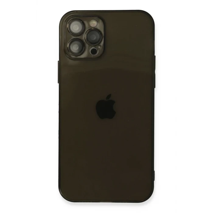 Newface Apple iPhone 12 Pro Max Kılıf Fly Lens Silikon - Siyah