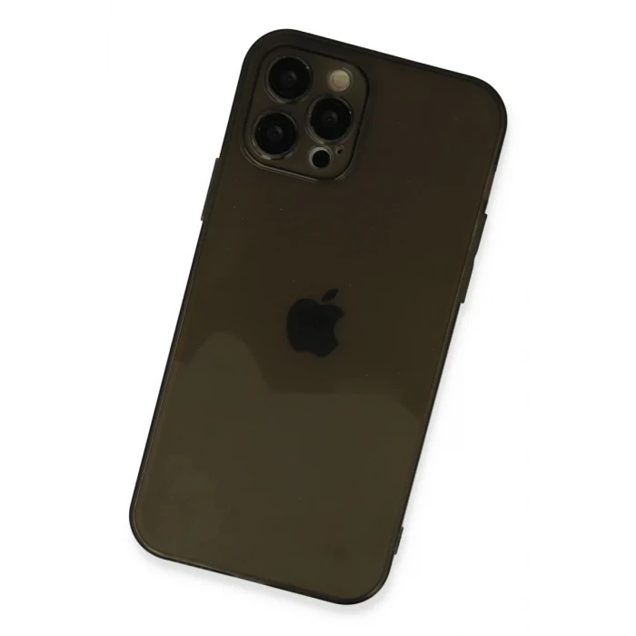 Newface Apple iPhone 12 Pro Max Kılıf Fly Lens Silikon - Siyah