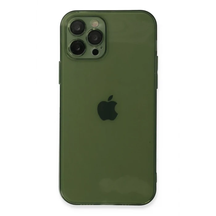 Newface Apple iPhone 12 Pro Max Kılıf Fly Lens Silikon - Yeşil