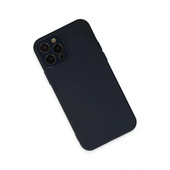 Newface Apple iPhone 12 Pro Max Kılıf Lansman Glass Kapak - Lacivert