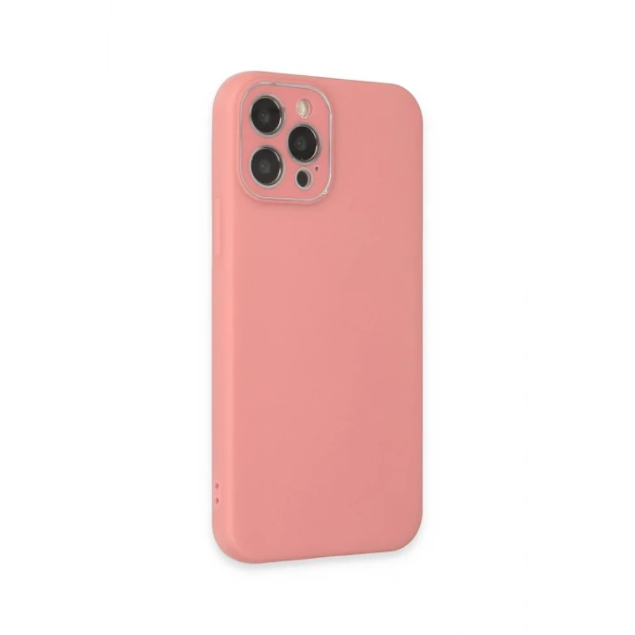 Newface Apple iPhone 12 Pro Max Kılıf Lansman Glass Kapak - Pembe