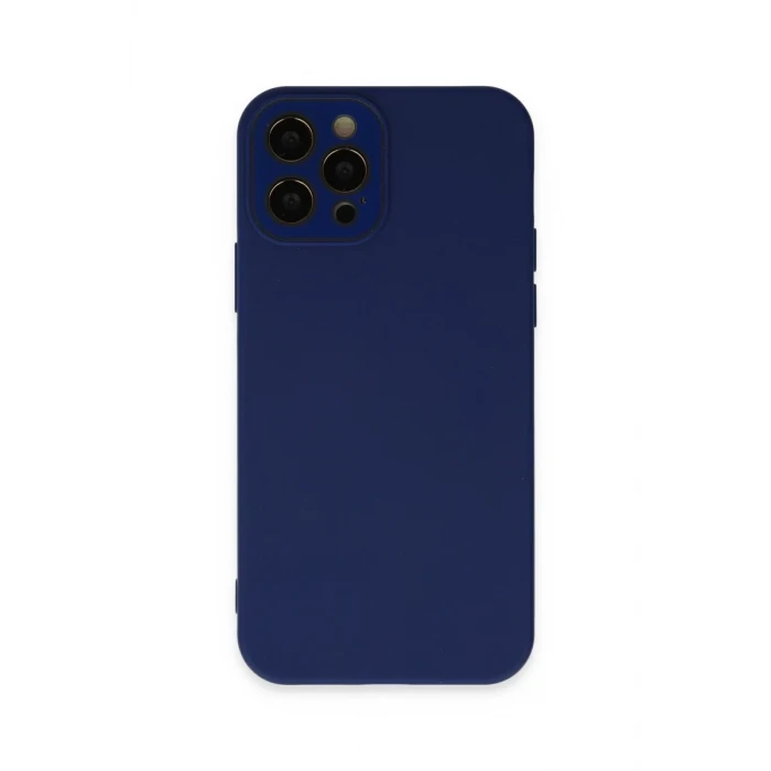 Newface Apple iPhone 12 Pro Max Kılıf Lansman Glass Kapak - Sky Blue