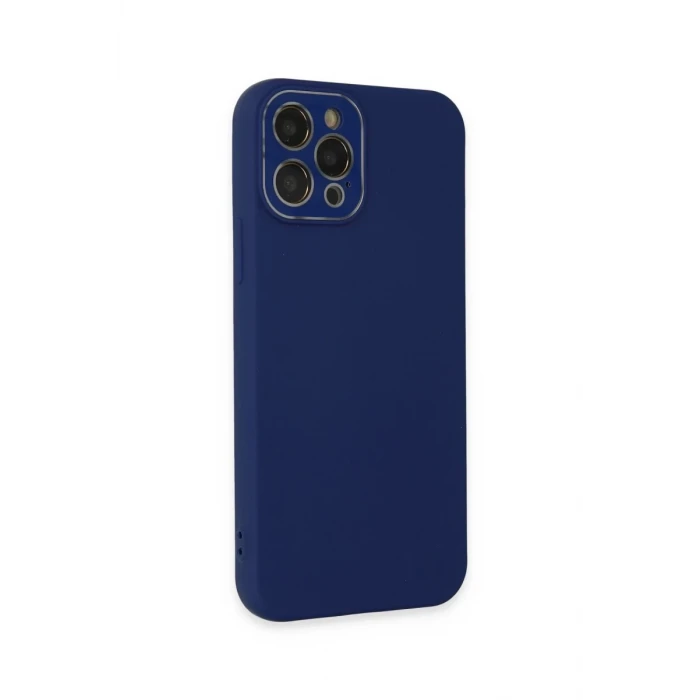Newface Apple iPhone 12 Pro Max Kılıf Lansman Glass Kapak - Sky Blue