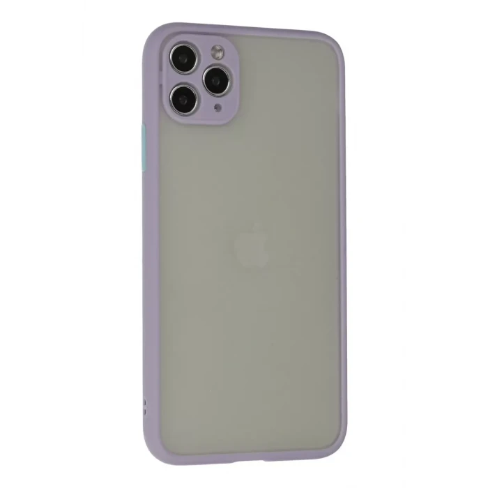 Newface Apple iPhone 12 Pro Max Kılıf Montreal Silikon Kapak - Mor