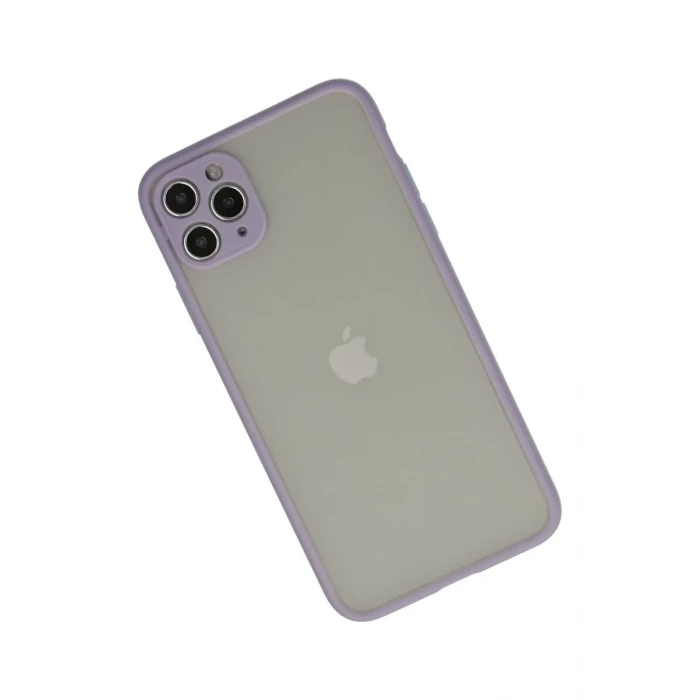Newface Apple iPhone 12 Pro Max Kılıf Montreal Silikon Kapak - Mor