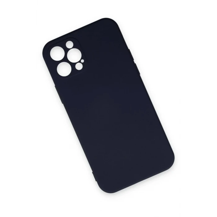 Newface Apple iPhone 12 Pro Max Kılıf Nano içi Kadife Silikon - Lacivert