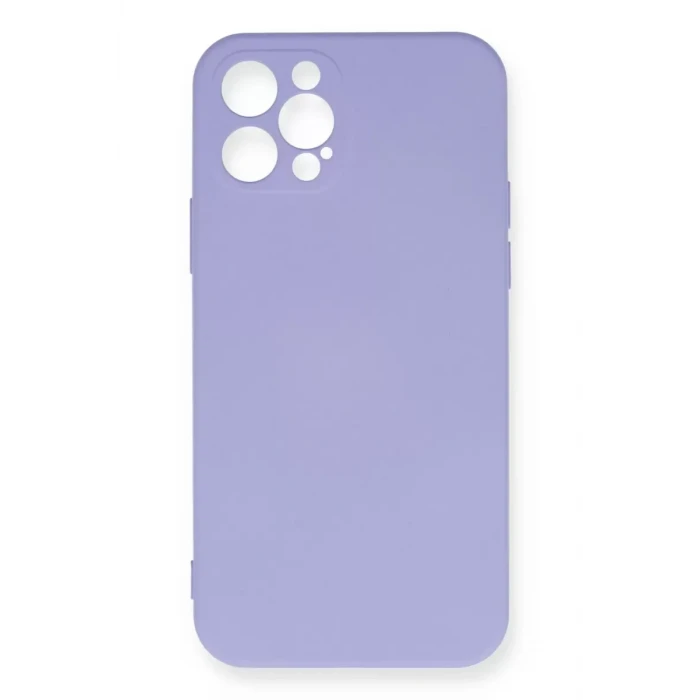 Newface Apple iPhone 12 Pro Max Kılıf Nano içi Kadife Silikon - Lila