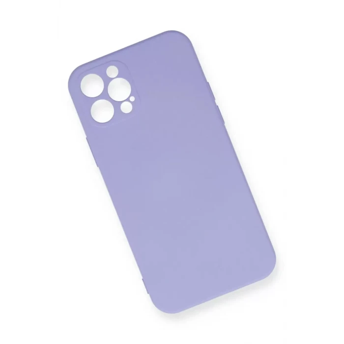 Newface Apple iPhone 12 Pro Max Kılıf Nano içi Kadife Silikon - Lila
