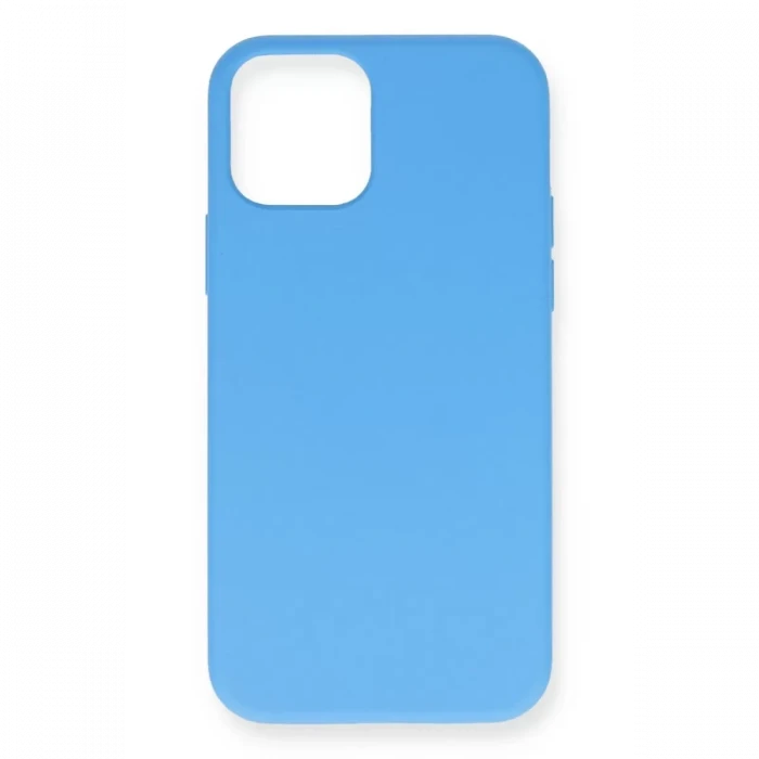 Newface Apple iPhone 12 Pro Max Kılıf Nano içi Kadife Silikon- Mavi