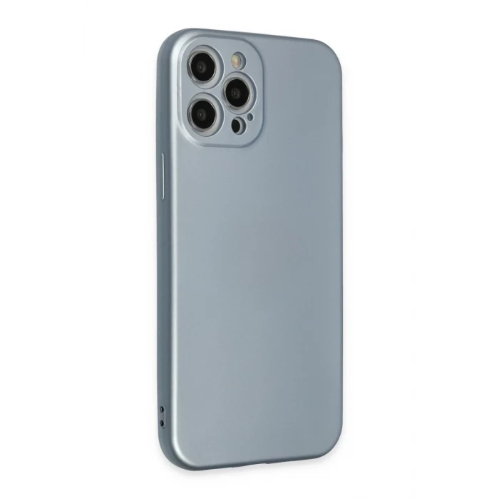 Newface Apple iPhone 12 Pro Max Kılıf Nano içi Kadife Silikon - Sky Blue