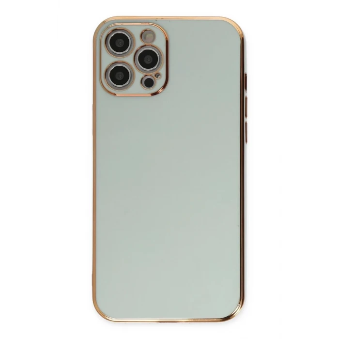 Newface Apple iPhone 12 Pro Max Kılıf Volet Silikon - Açık Yeşil