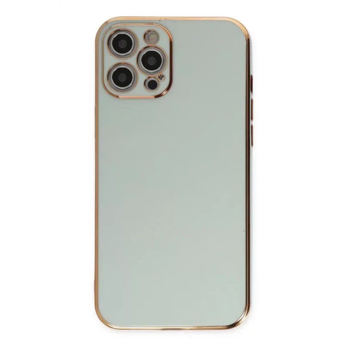 Newface Apple iPhone 12 Pro Max Kılıf Volet Silikon - Açık Yeşil