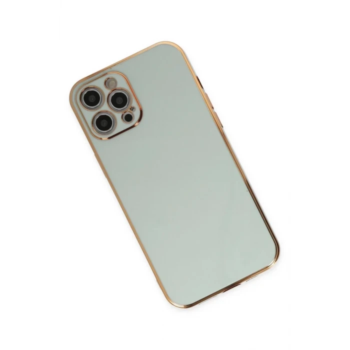 Newface Apple iPhone 12 Pro Max Kılıf Volet Silikon - Açık Yeşil