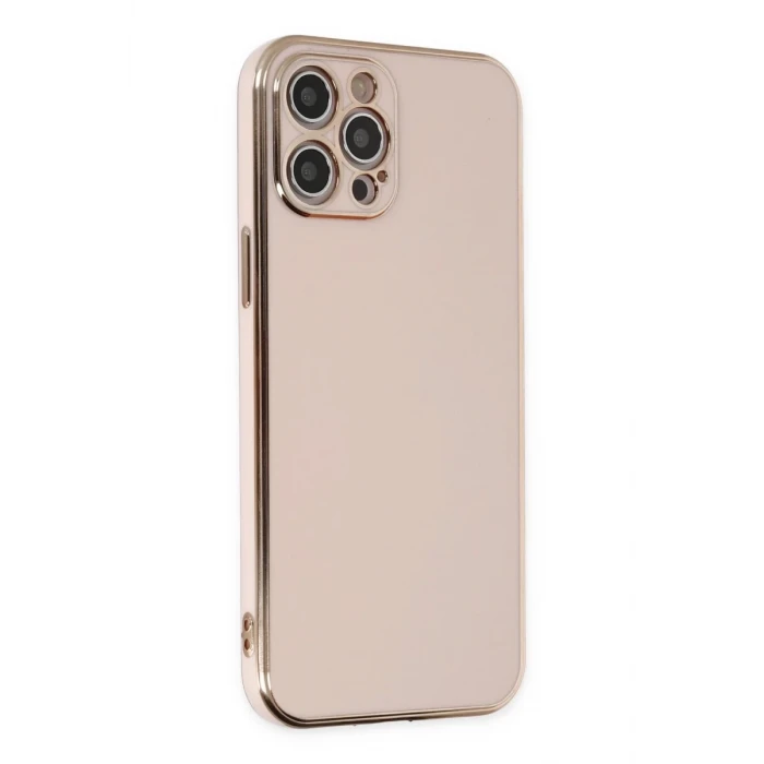Newface Apple iPhone 12 Pro Max Kılıf Volet Silikon - Pembe