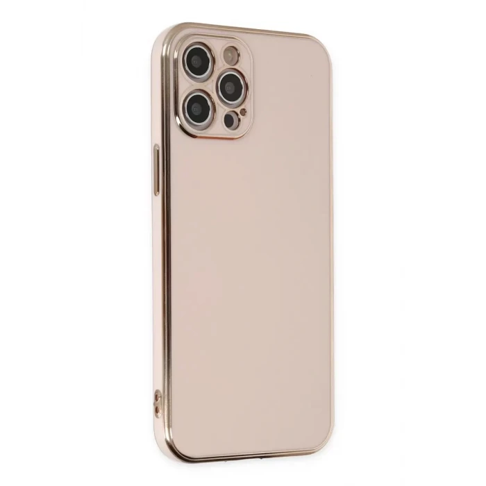 Newface Apple iPhone 12 Pro Max Kılıf Volet Silikon - Pembe