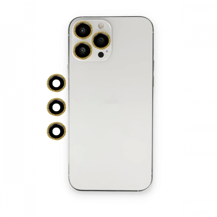 Newface Apple iPhone 12 Pro Max Shine Kamera Lens - Gold