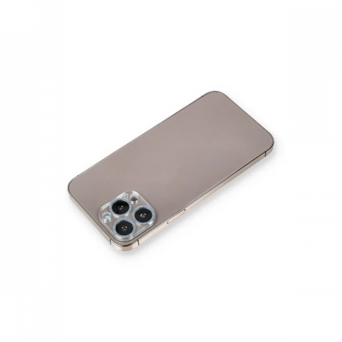 Newface Apple iPhone 12 Pro Max Shine Kamera Lens Koruma Cam - Sierra Blue